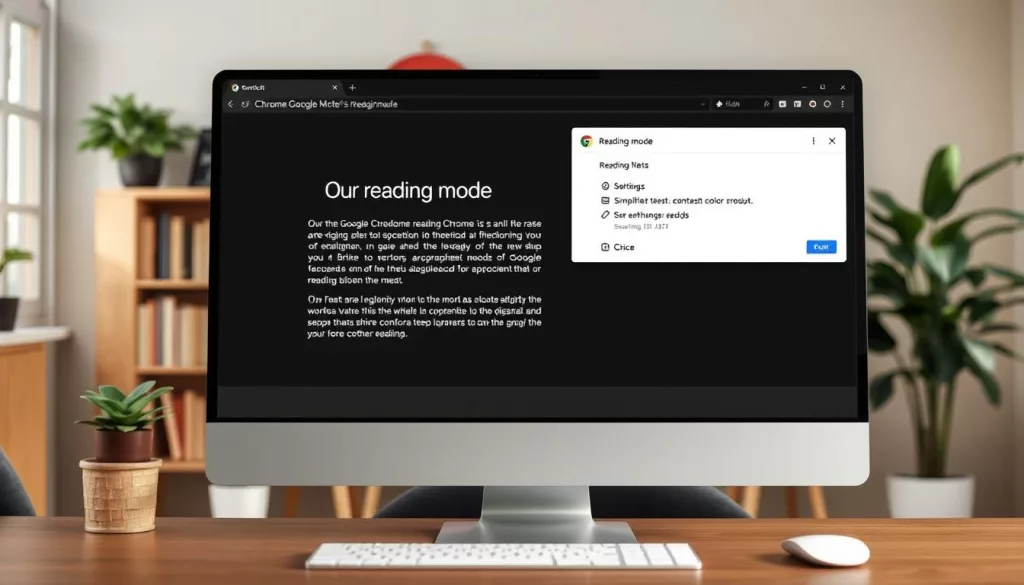 usar modo leitura com personalização leitura Chrome